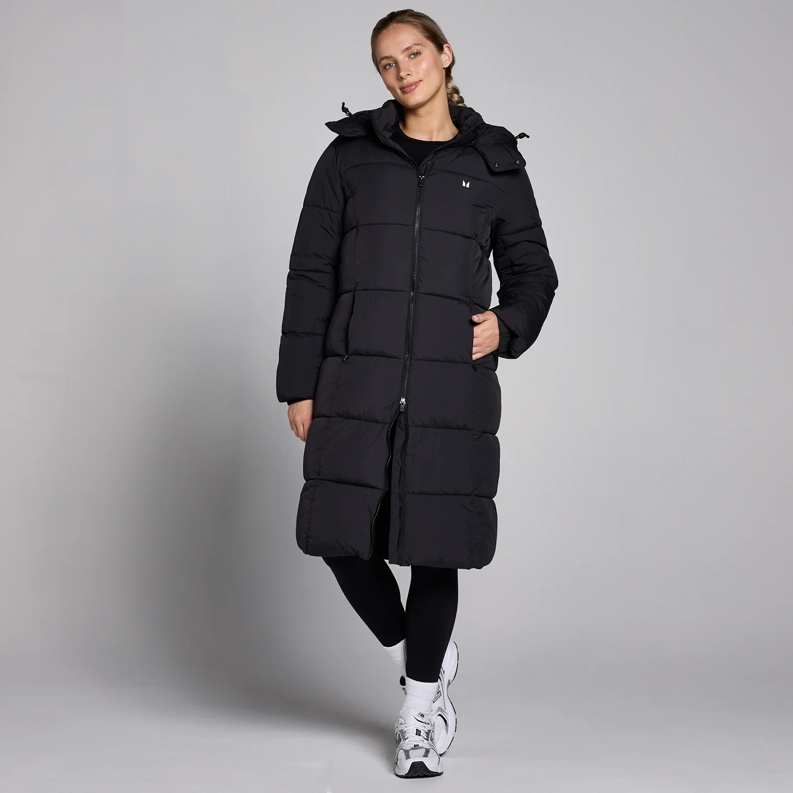 MP Women's Long Padded Puffer Jacket - Black - XL Image 1