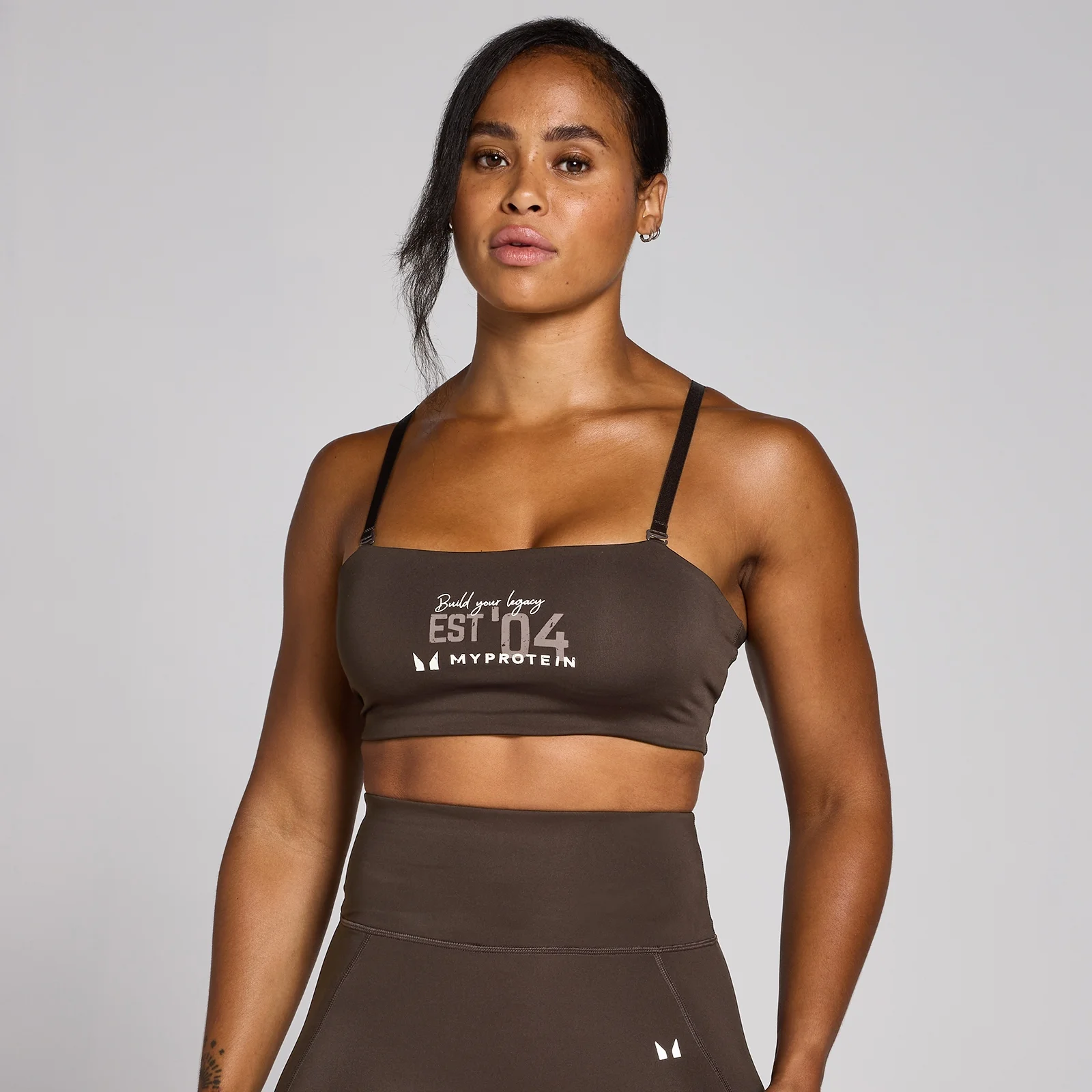 MP Women's Origin Graphic Training Sports Bra - Coffee - XS Image 1