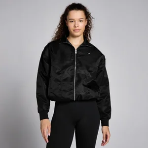 MP Women's Nylon Bomber Jacket - Black - Size XS