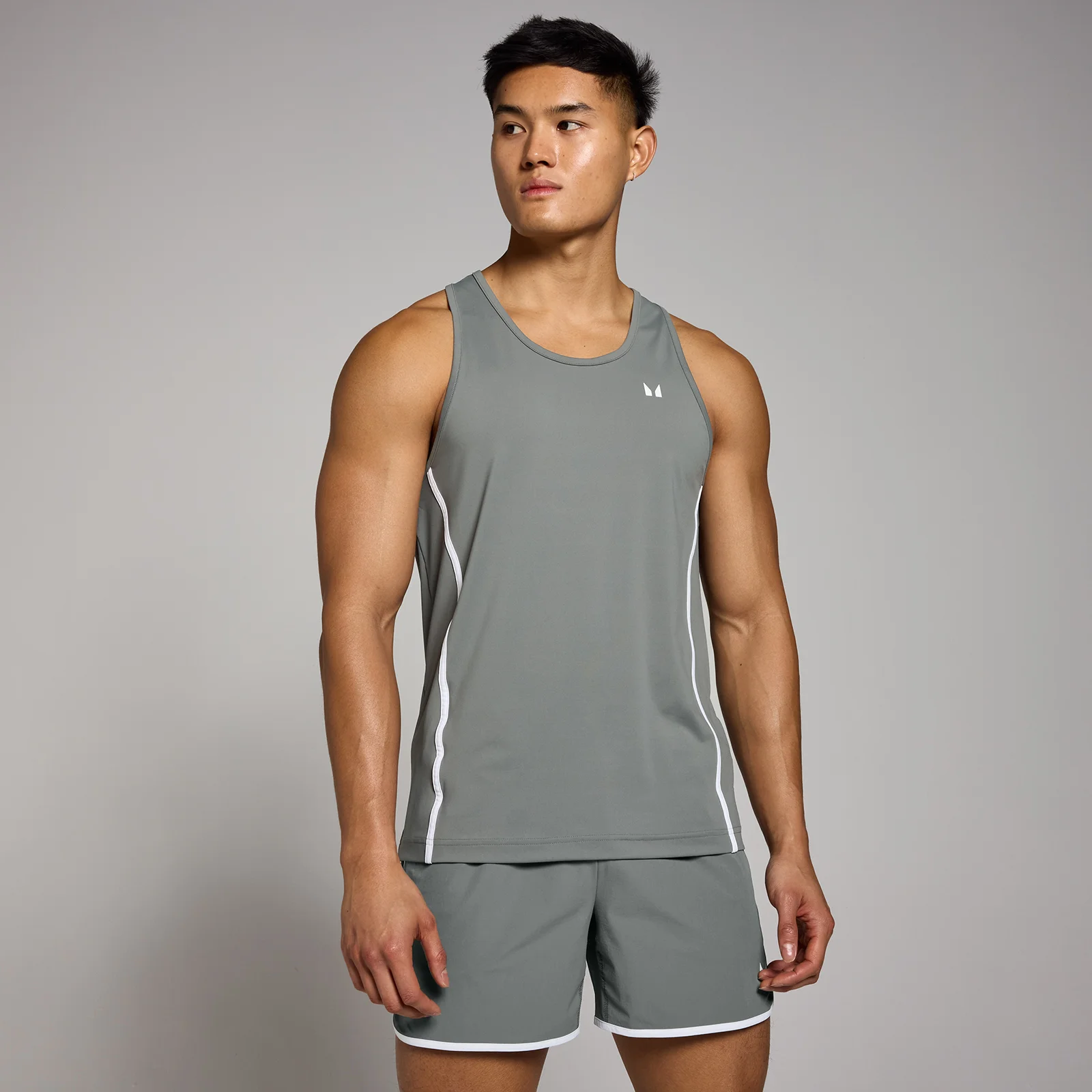 MP Men's Tempo Binding Vest - Rock - S Image 1