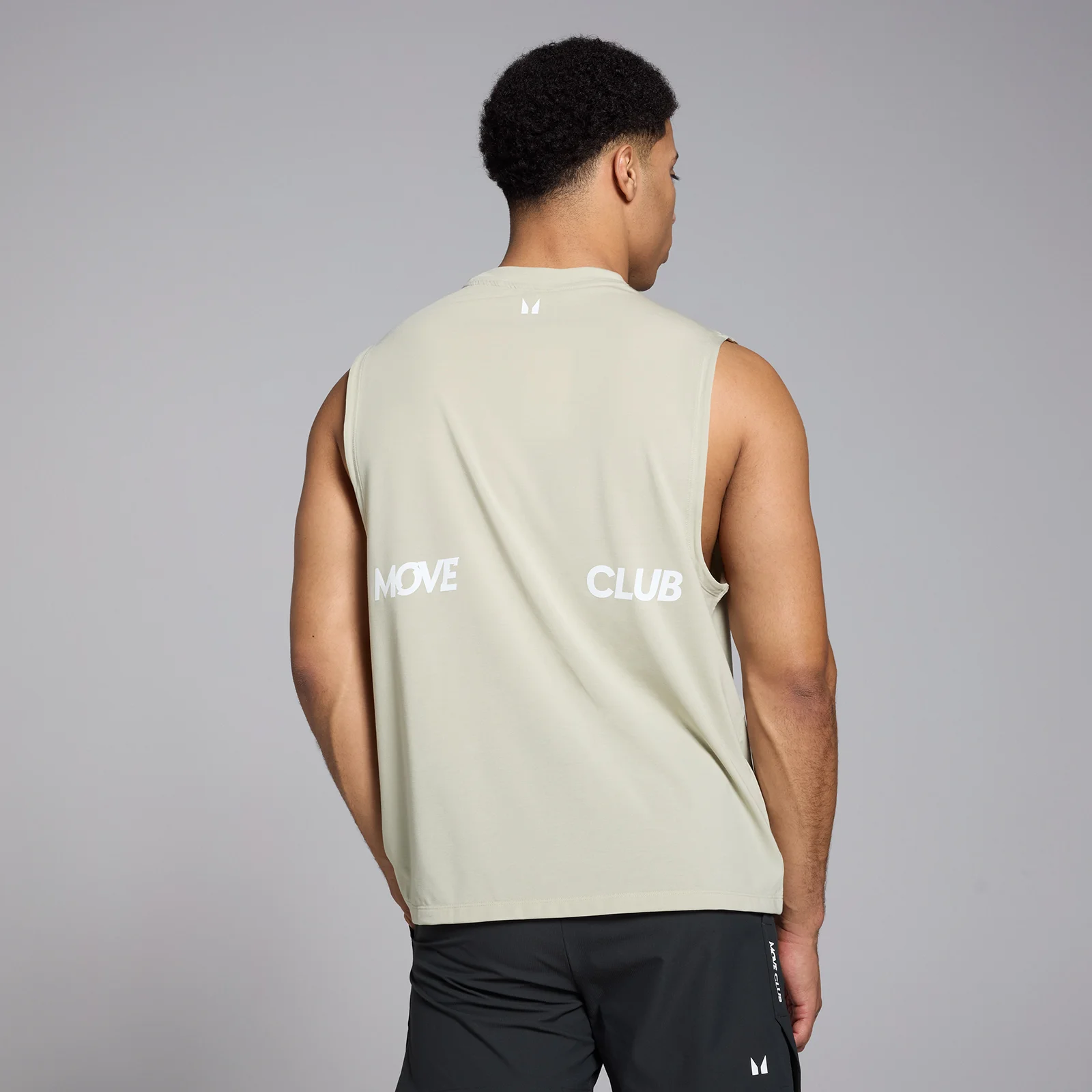 MP Men's Tempo Graphic Oversized Tank - Salt Grey - L Image 1