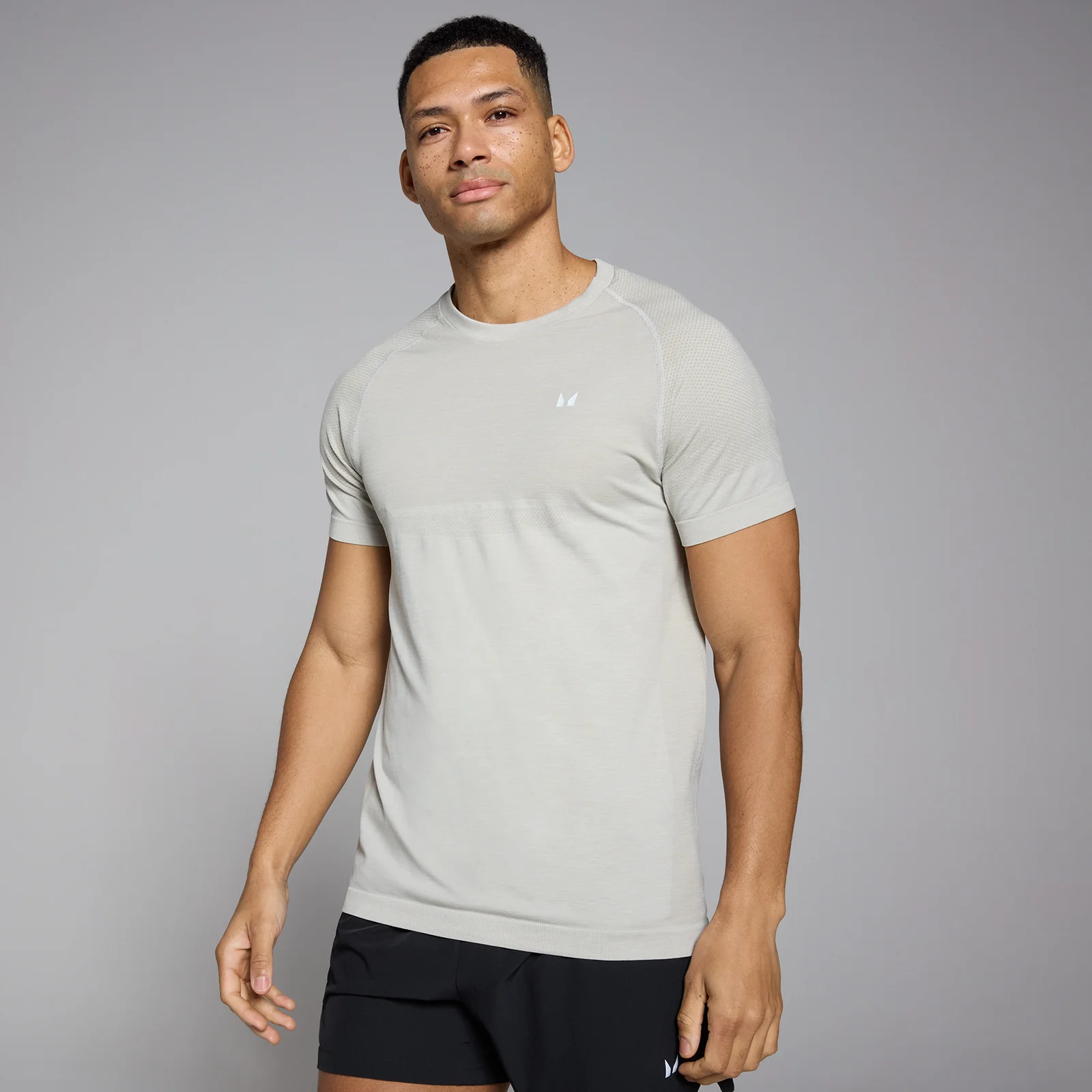 MP Men's Seamless Short Sleeve T-Shirt - Sky Grey Marl - XL Image 1