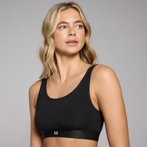 MP Women's Scooped Neck Bralette - Black - Size M