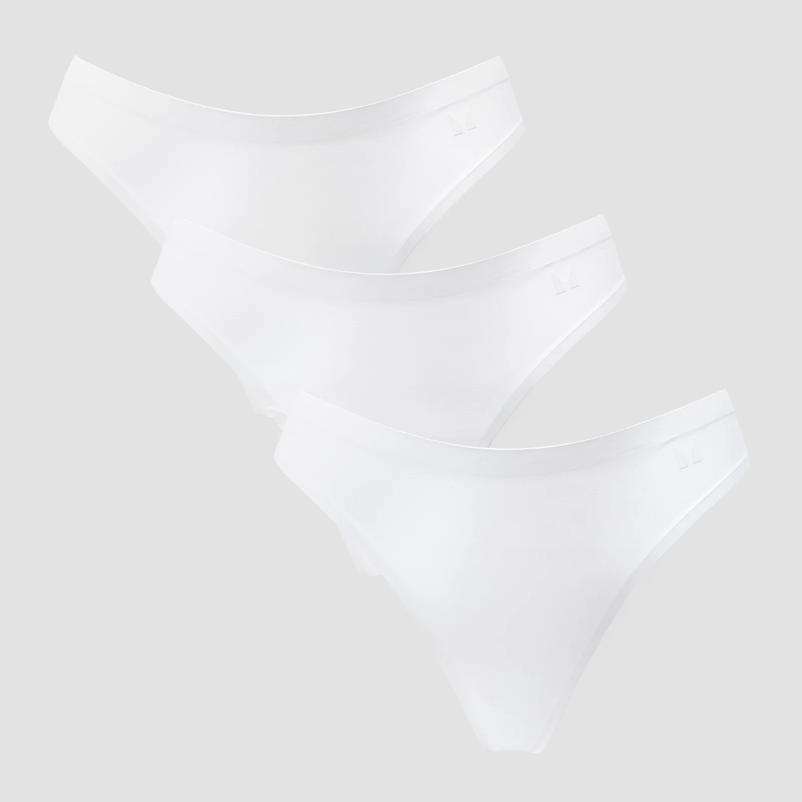 MP Women's Mid Rise No VPL Thong (3 Pack) - White - XS Image 1