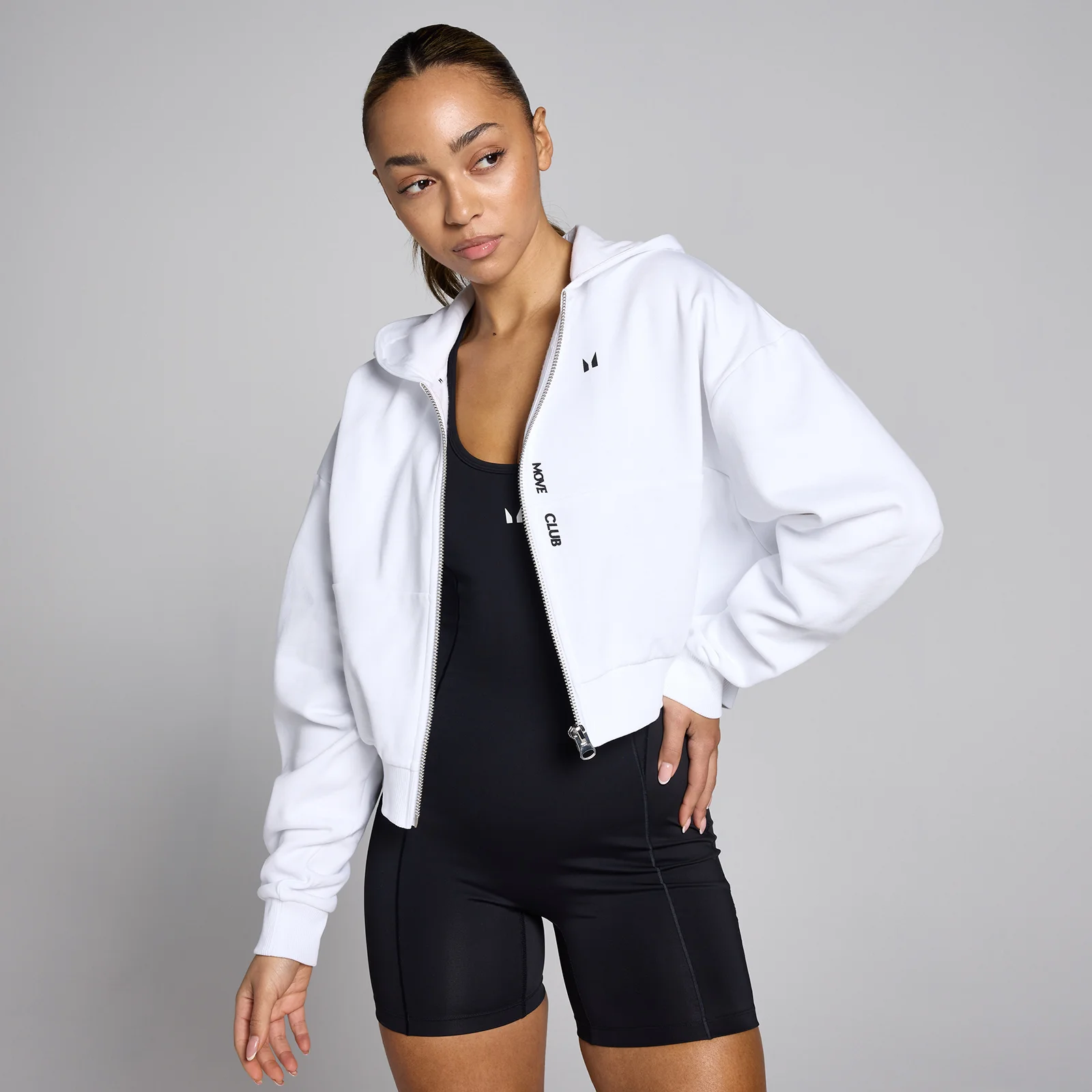 MP Women's Tempo Zip Through Hoodie - White - XXL Image 1