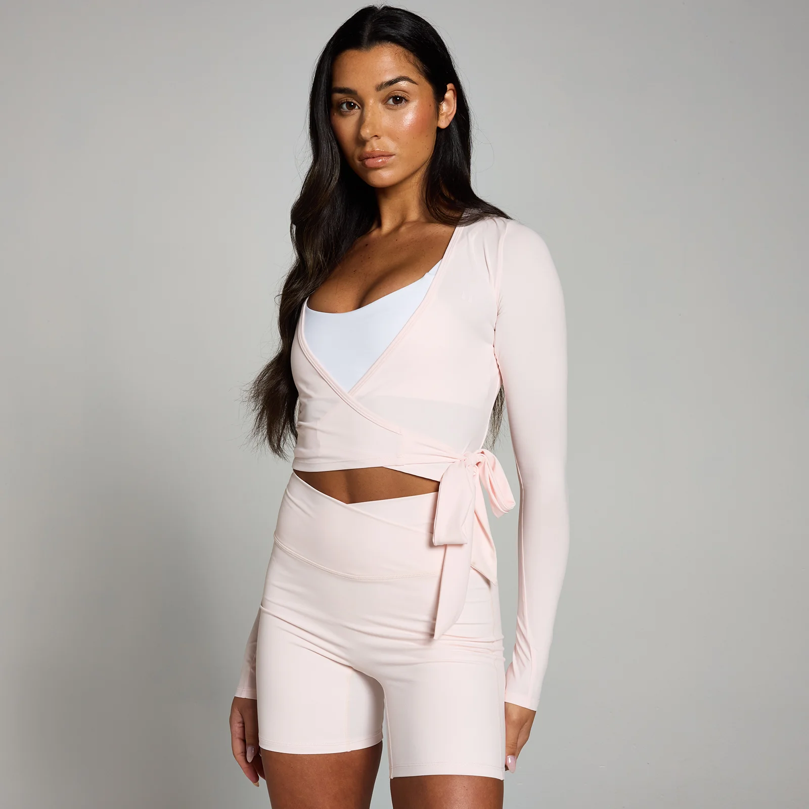 MP Women's Tempo Wrap Top - Baby Pink - XS Image 1