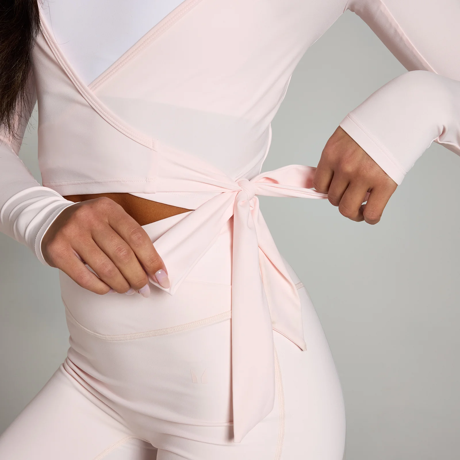 MP Women's Tempo Wrap Top - Baby Pink - XS Image 4