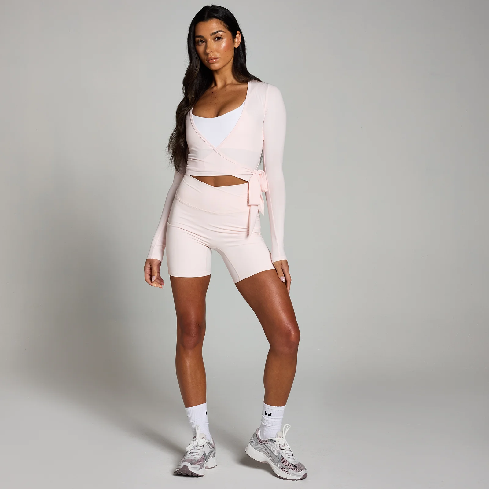MP Women's Tempo Wrap Top - Baby Pink - XS Image 3