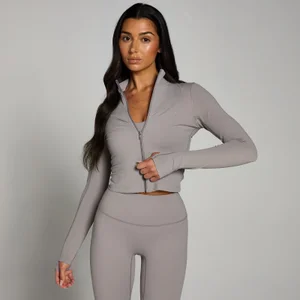 MP Women's Tempo Cropped Jacket - Mushroom - Size XS