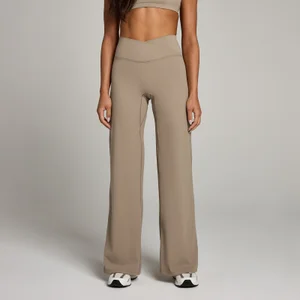 MP Women's Studio Cross Over Wide Leg Legging - Light Taupe - Size L