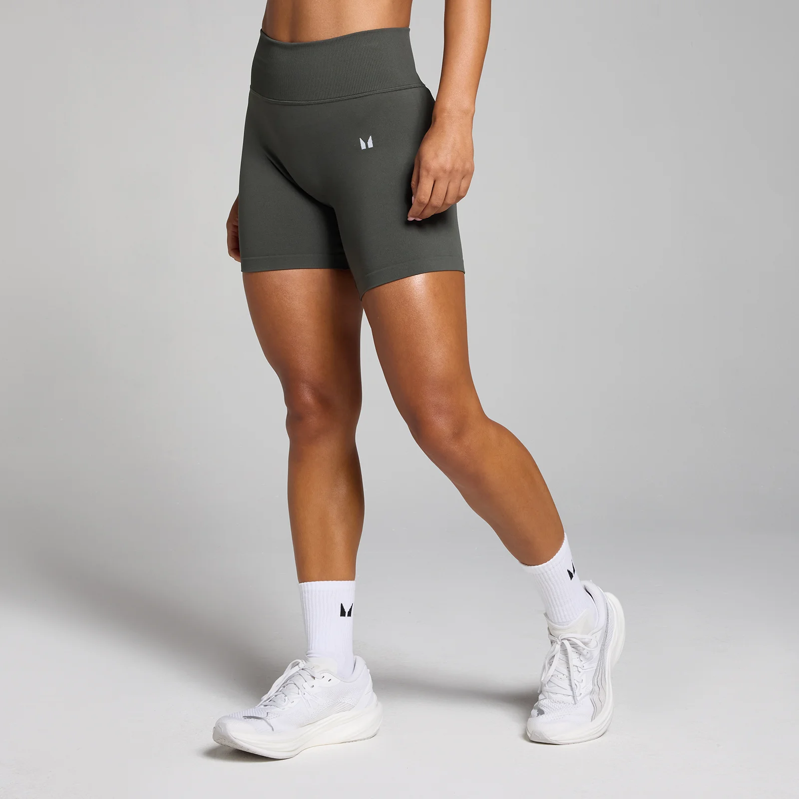MP Women's Tempo Mid-Rise Seamless Shorts - Night Grey - S Image 1