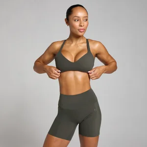 MP Women's Tempo Twist Back Sports Bra - Night Grey - Size S