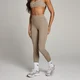 MP Women's Studio Fold Over Legging - Light Taupe