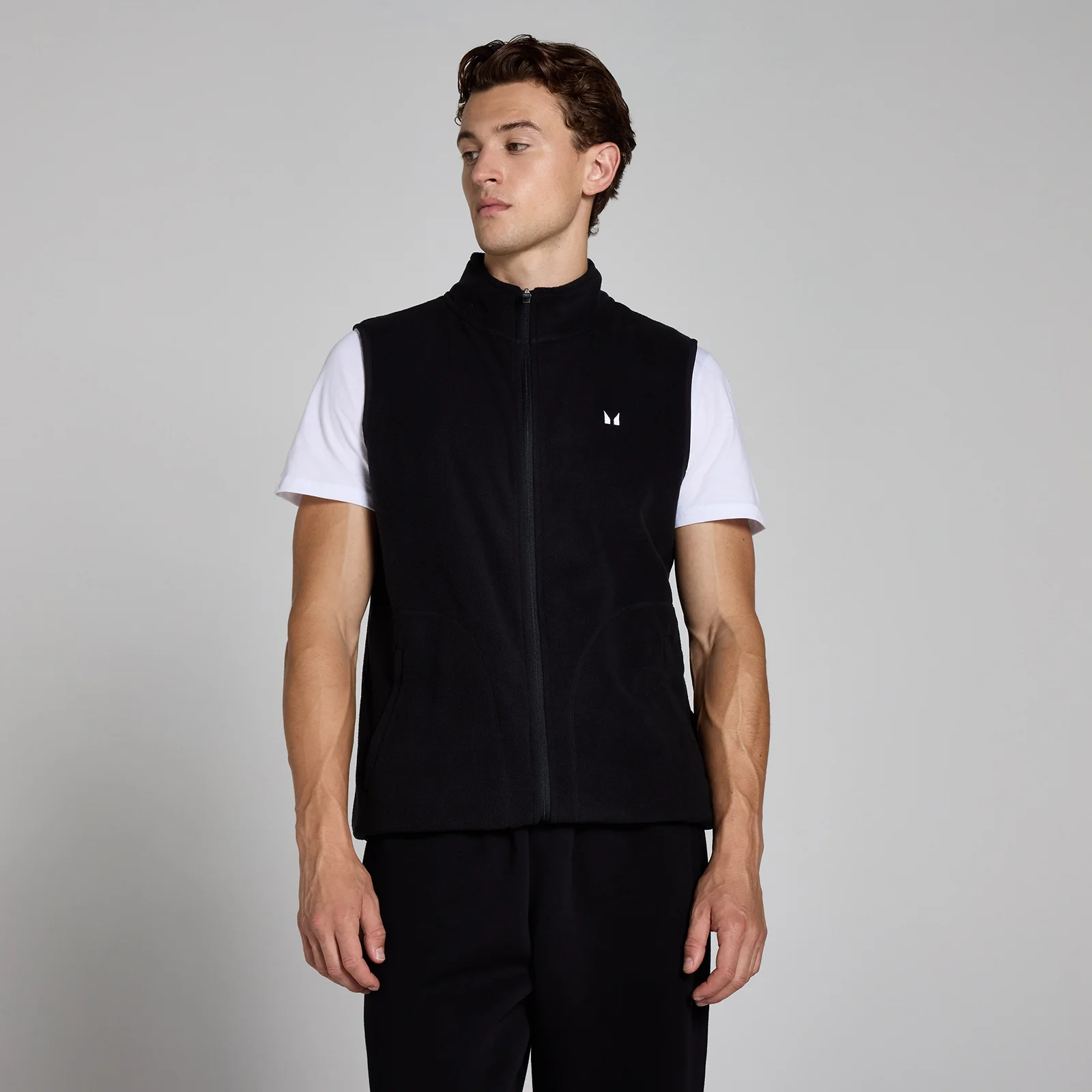 MP Men's Gilet Fleece - Black - S Image 1