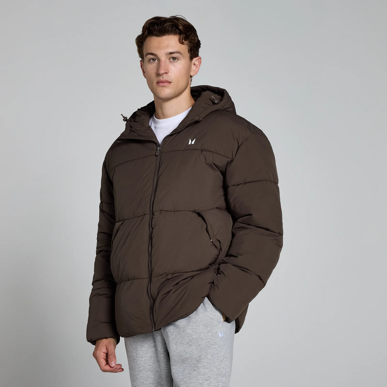 MP Men's Short Puffer - Chocolate - S Image 1