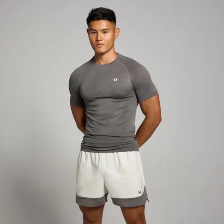 MP Men's Tempo Pillar Graphic Seamless Top - Dark Truffle