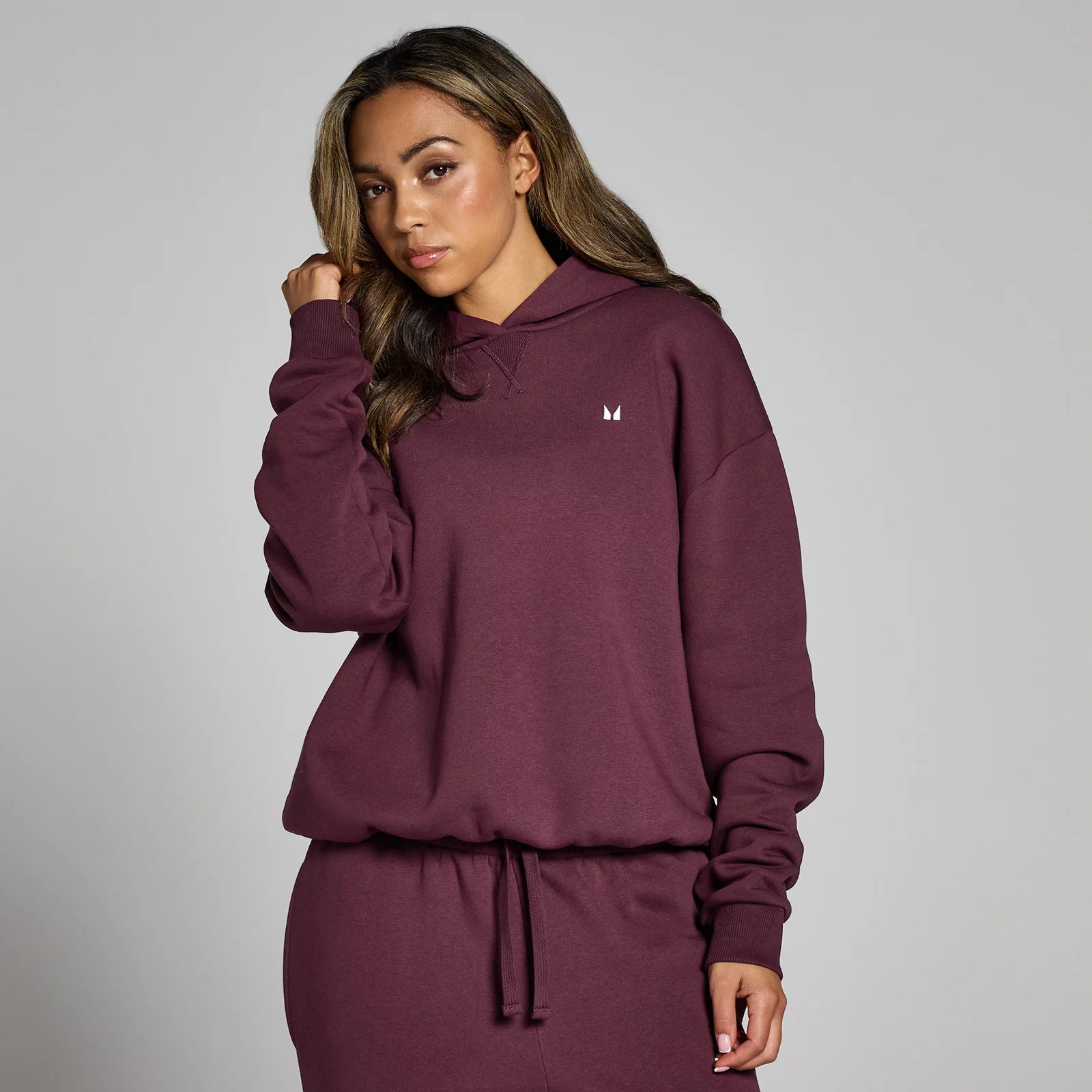 MP Women's Basics Oversized Hoodie - Deep Berry - XS Image 1