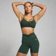 MP Women's Tempo Ruched Front Sports Bra - Dark Emerald