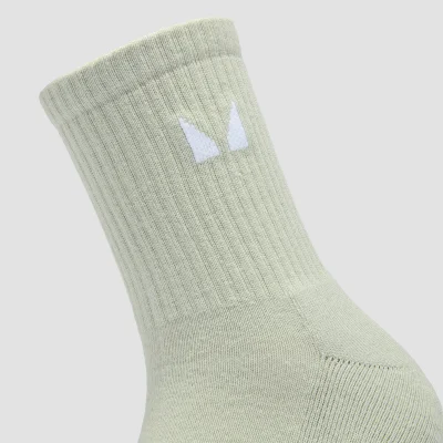 MP Unisex Crew Socks (3 Pack) - Grey/Matcha/White - UK 9-11 Image 6