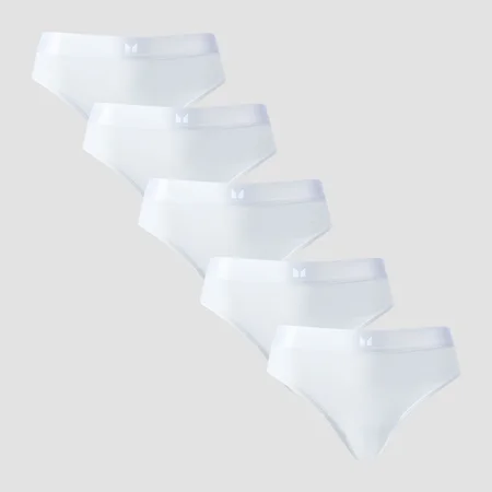 MP Women's Mid Rise Bikini Brief (5 Pack) - White