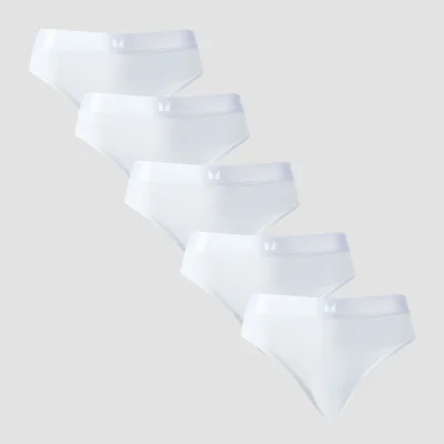 MP Women's Mid Rise Bikini Brief (5 Pack) - White - XL Image 6