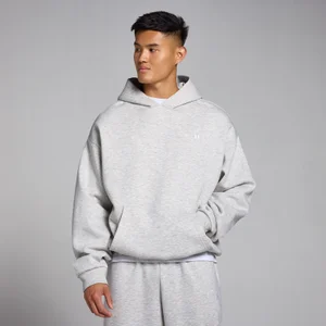 MP Men's Rest Day Oversized Hoodie - Light Grey Marl - Size M