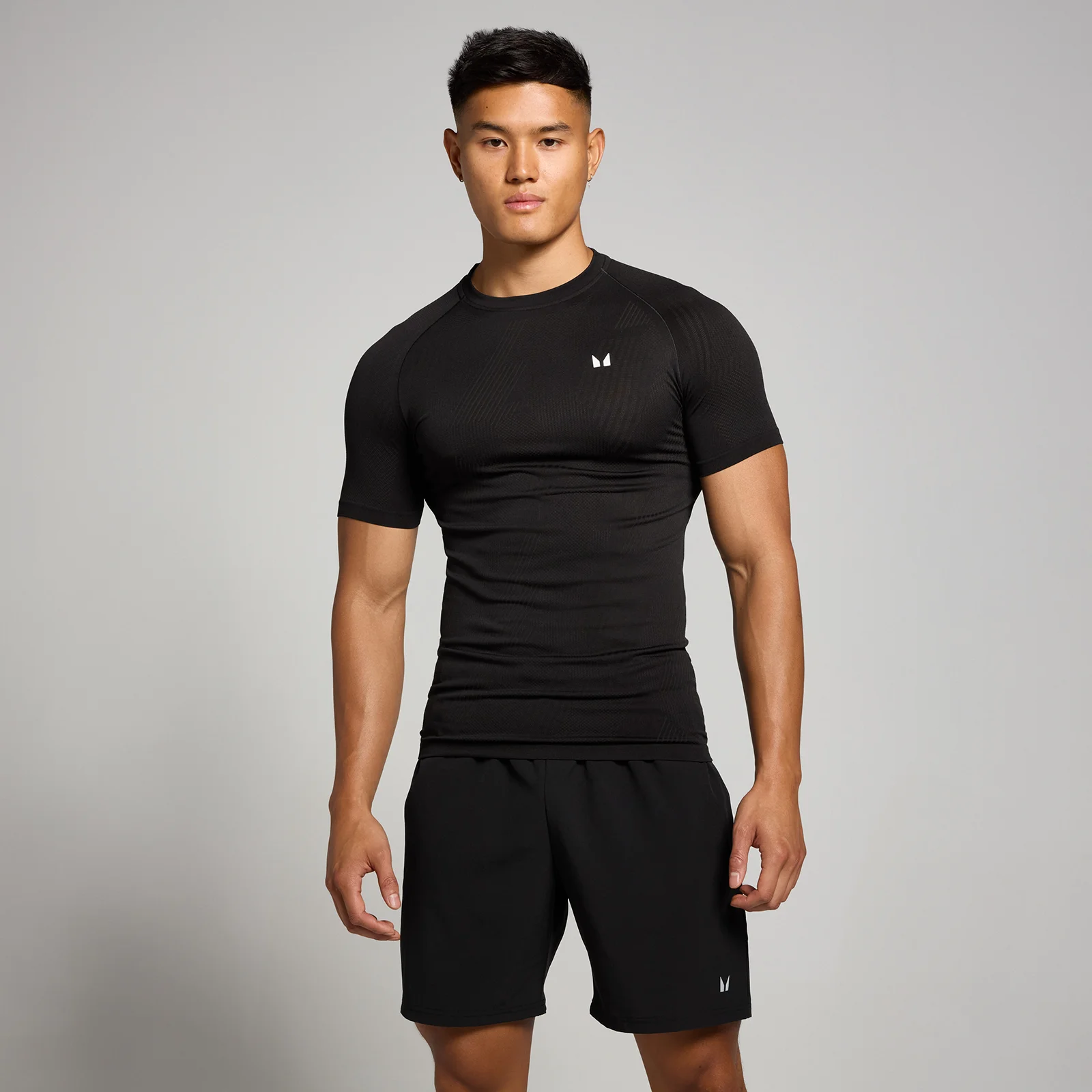 MP Men's Tempo Pillar Graphic Seamless T-Shirt - Black - M Image 1