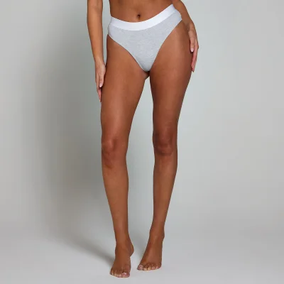 MP Women's Mid Rise Thong (5 Pack) - White/Black/Grey Marl - S Image 6