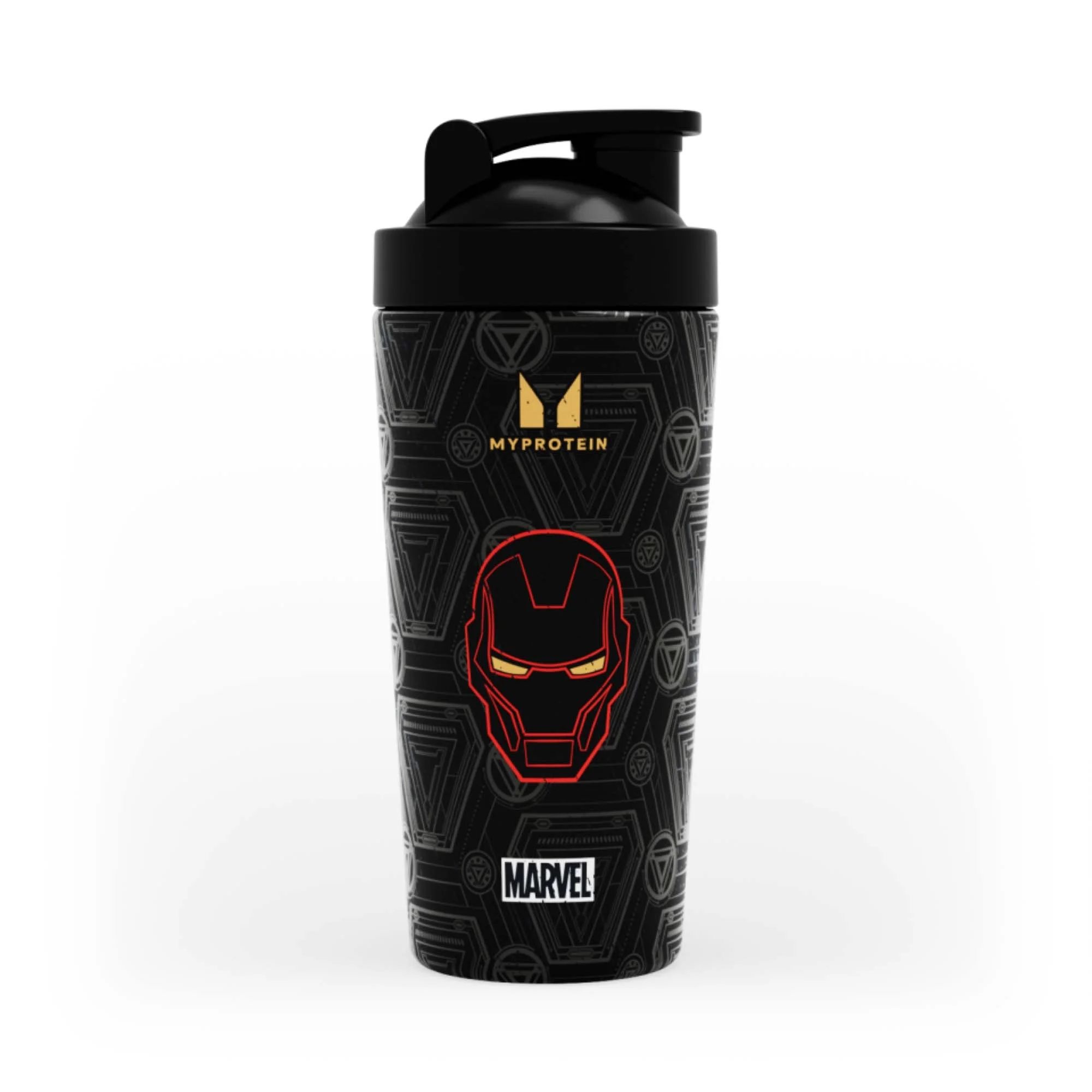 Myprotein Iron Man Recycled Metal shaker - Black Image 1