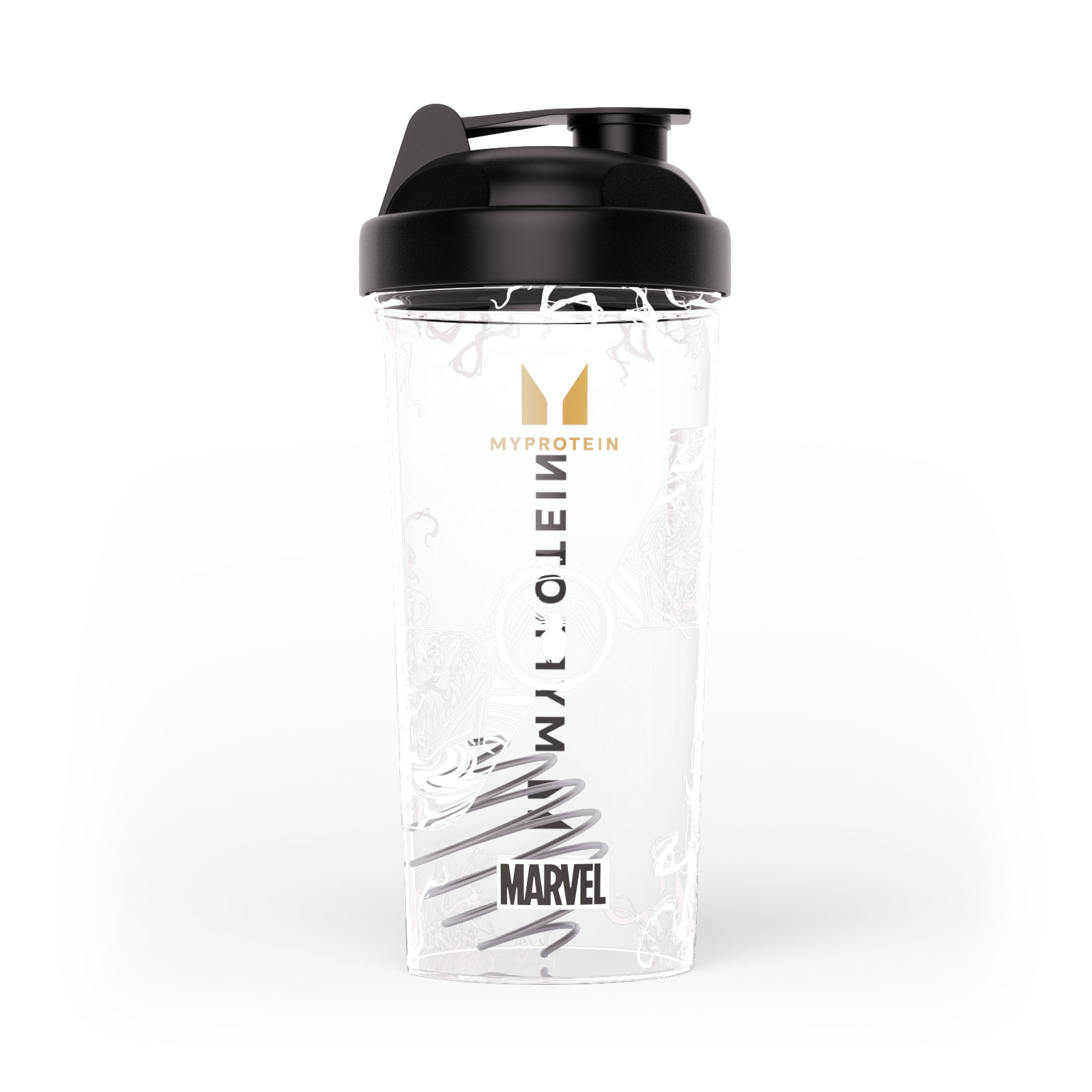 MARVEL Venom Plastic Shaker - Clear/Black Image 1