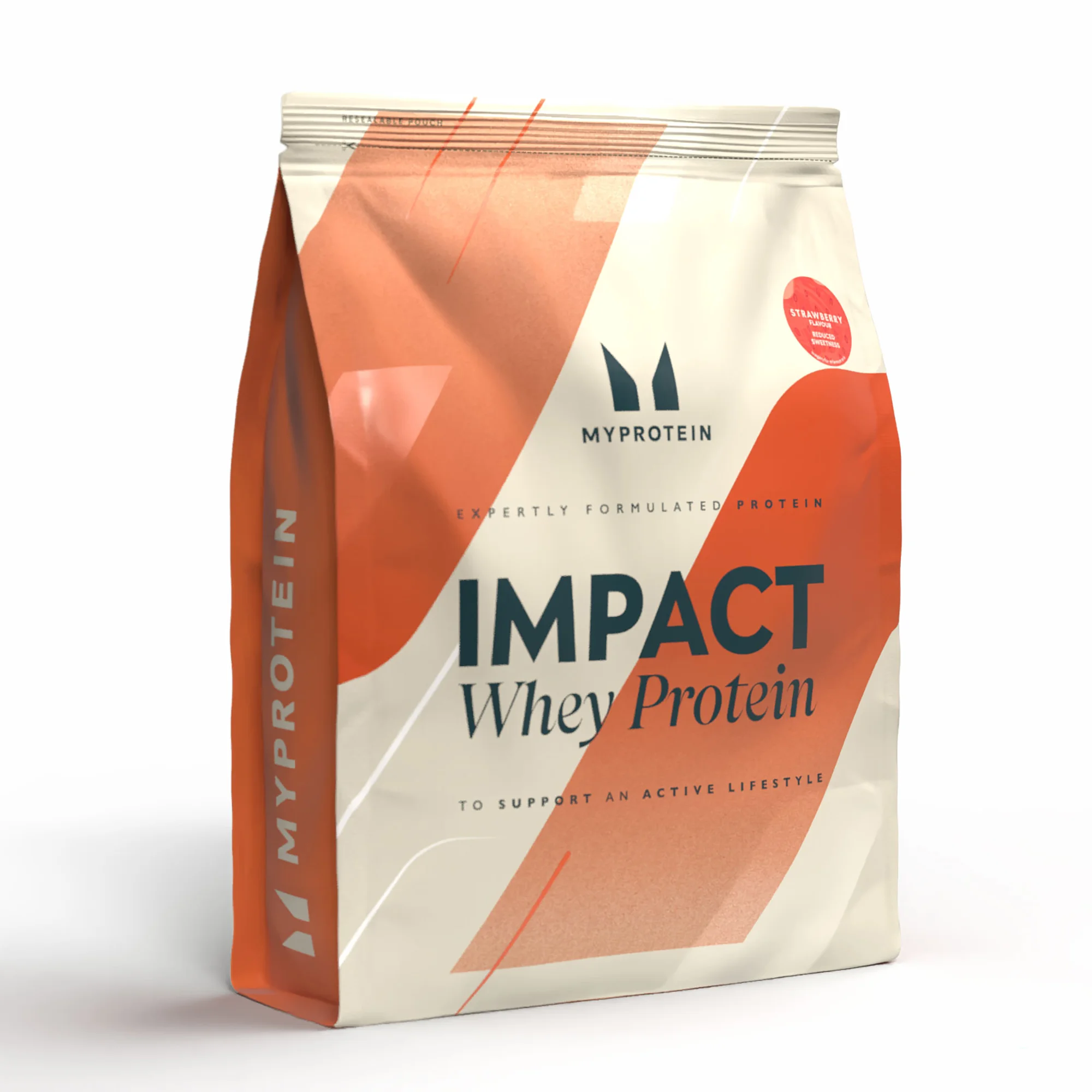 Impact Whey Protein – Reduced Sweetness Strawberry Cream - 1kg - Reduced Sweetness Strawberry Cream Image 1