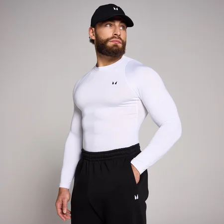 MP Men's Training Long Sleeve Baselayer - White