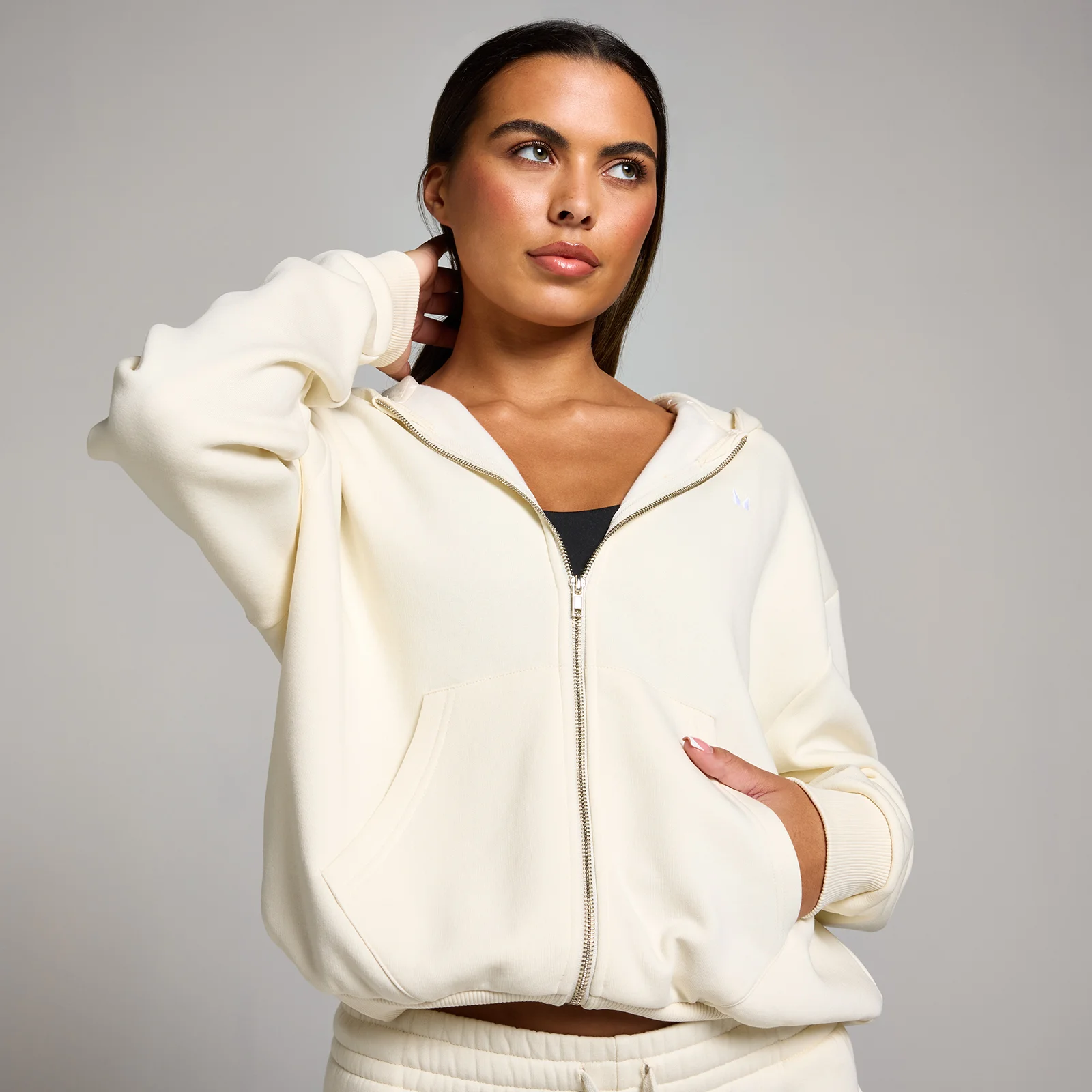 MP Women's Basics Zip Through Hoodie - Soft Cream - XXL Image 1