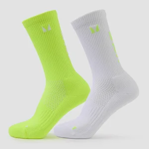 MP Move Club Running Socks (2 pack) - Yellow - Size UK 2-5
