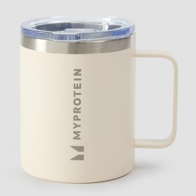 Myprotein Recycled Metal Coffee Cup 350ml - Natural Cream