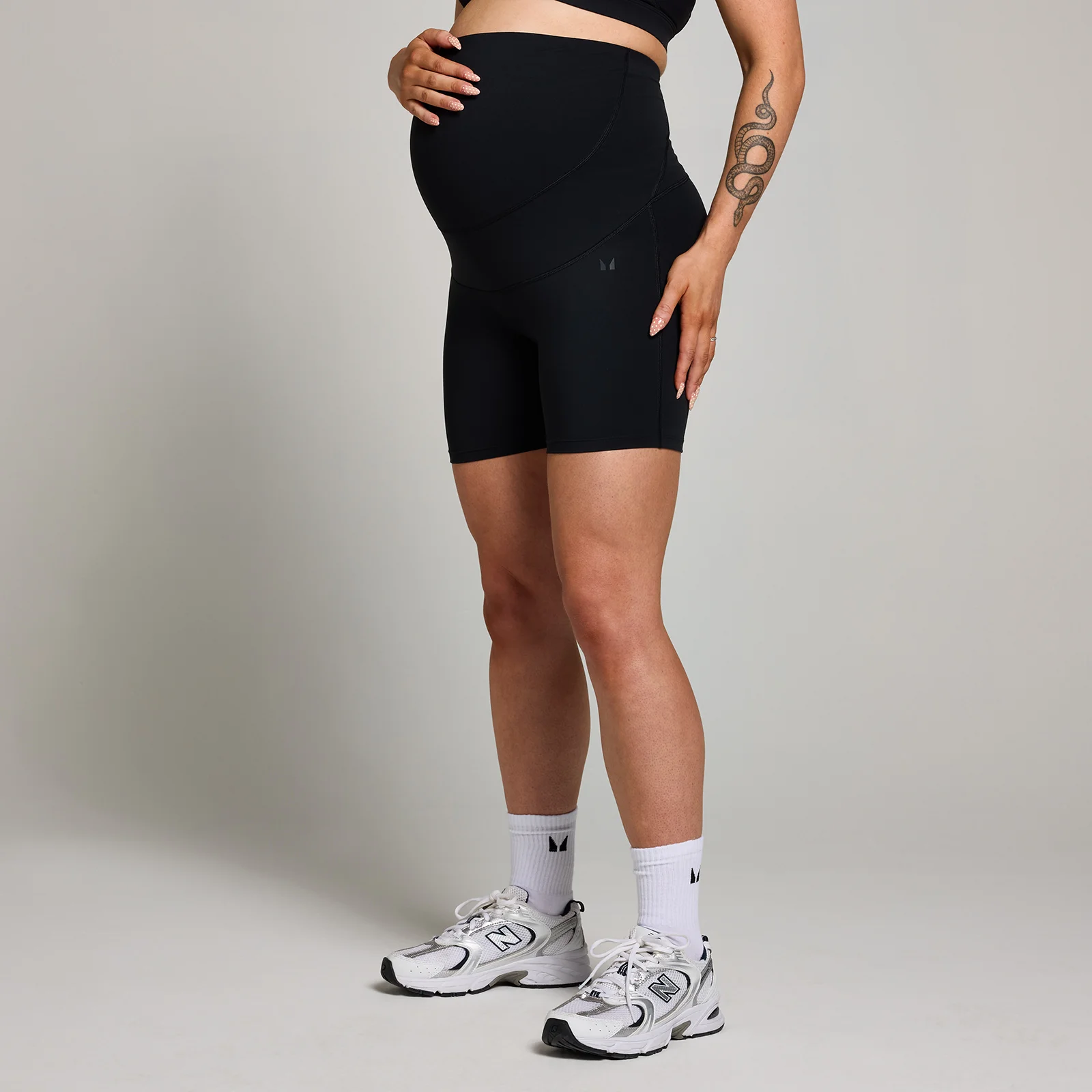 MP Women's Maternity Over the Bump Cycling Shorts - Black - S Image 1