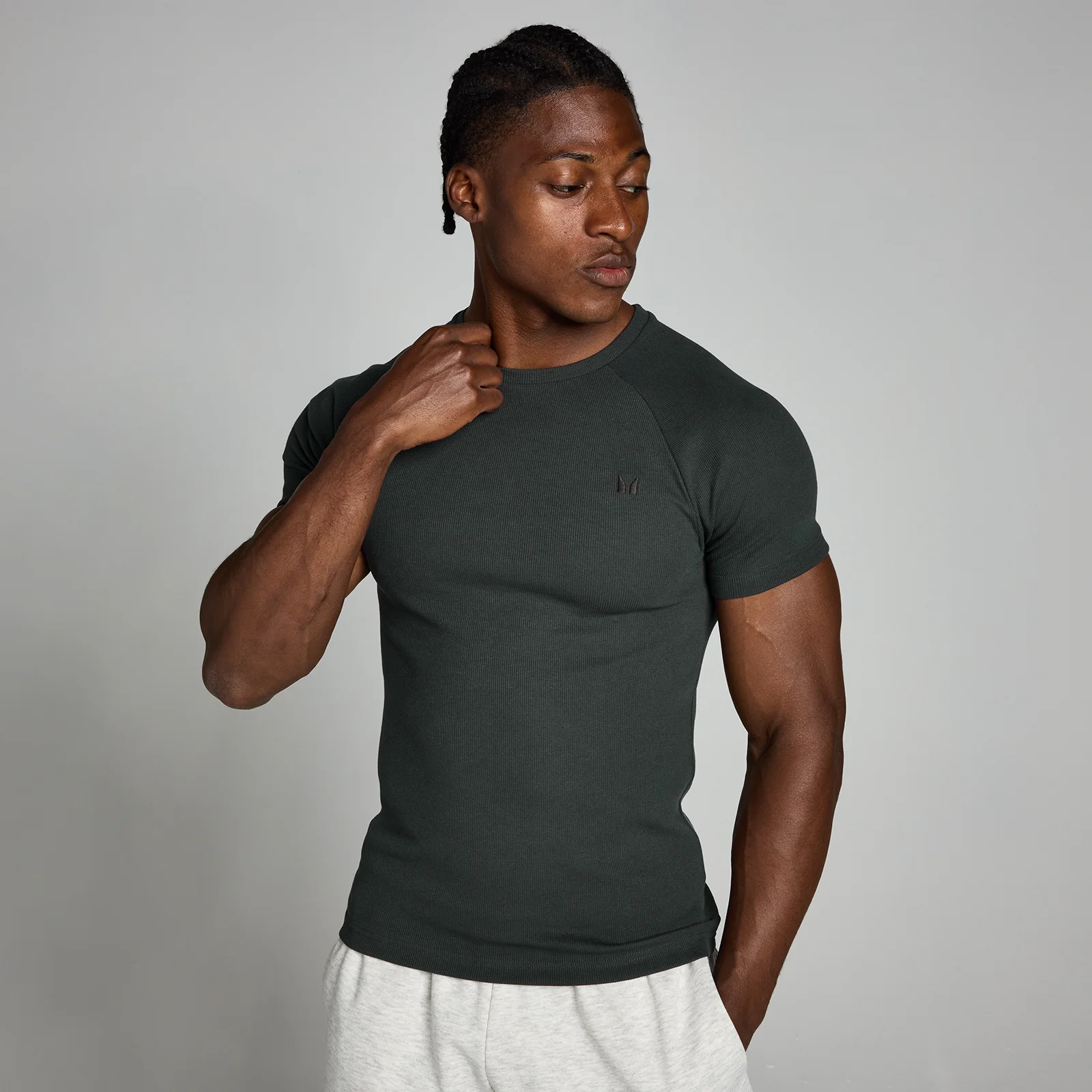 MP Men's Lift Ribbed Muscle Fit T-Shirt - L Image 1