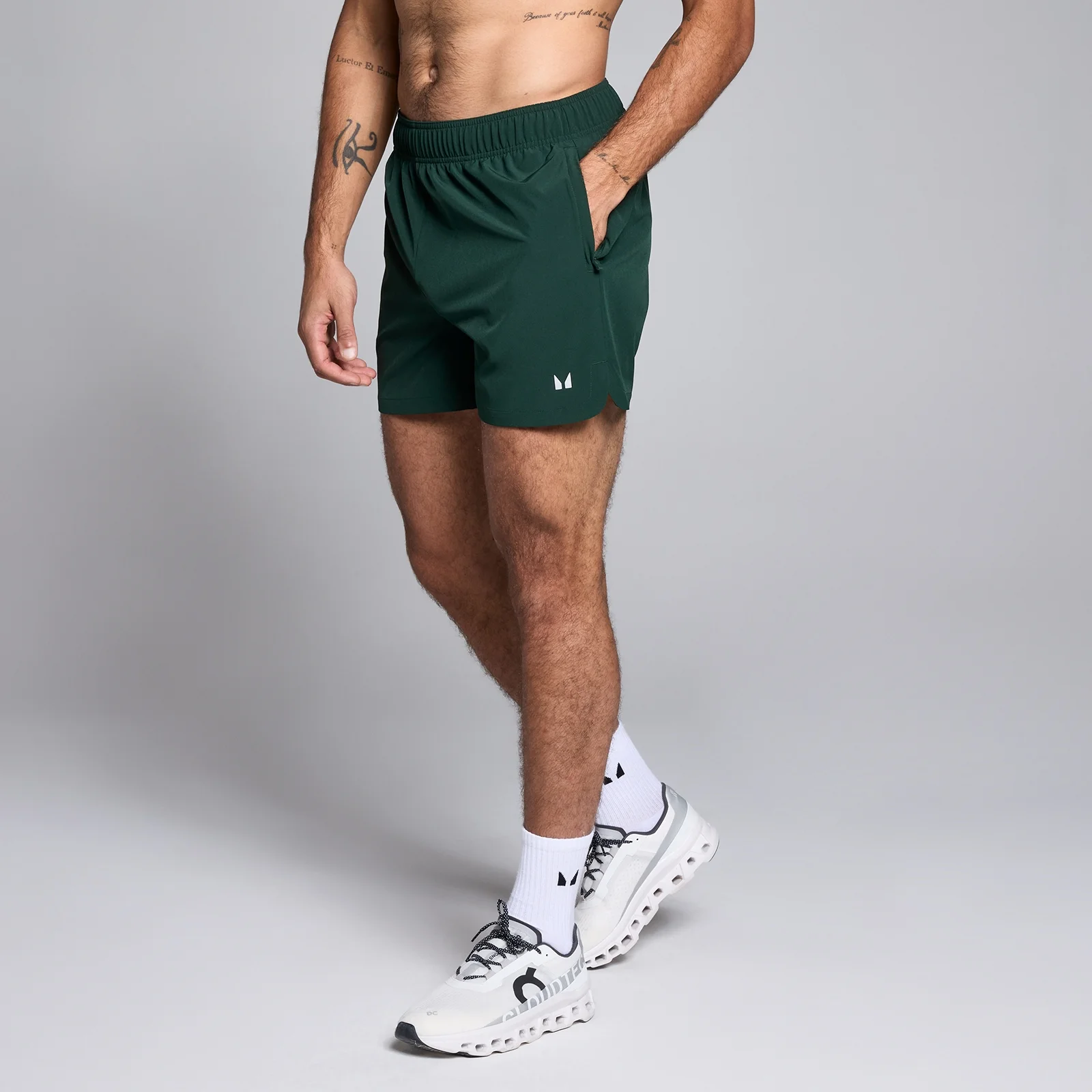 MP Men's Woven Training 5" Shorts - Dark Emerald - XS Image 1