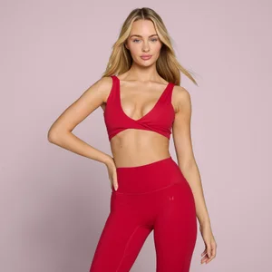 MP Women's Tempo Twist Front Sports Bra - Rose Red - Size XL