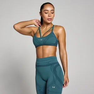 MP Women's Hybrid Strappy Sports Bra - Rich Teal - Size XS