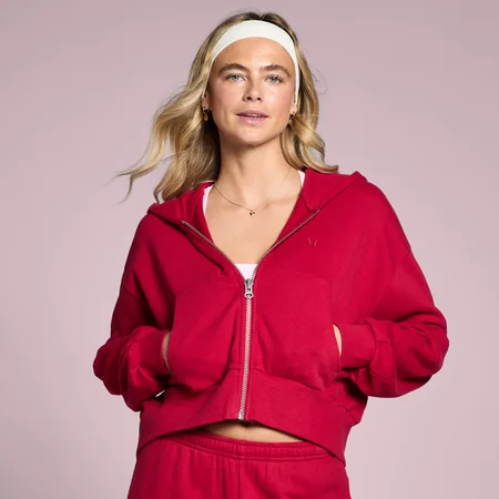MP Women's Lifestyle Zip Through Hoodie - Rose Red