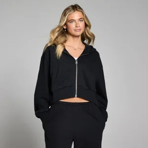 MP Women's Lifestyle Zip Through Hoodie - Washed Black - Size S