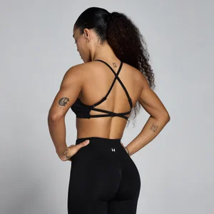 MP Women's Lift Seamless Strappy Bra - Black - Size XS