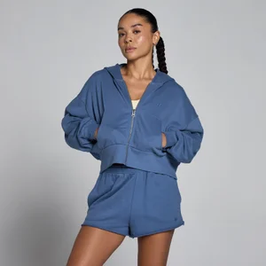 MP Women's Lifestyle Zip Through Hoodie - Slate Blue - Size XS