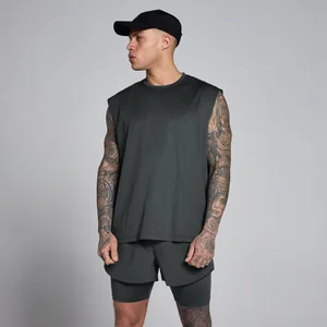 MP Men's Hybrid Oversized Mesh Tank - Washed Black - Size XS