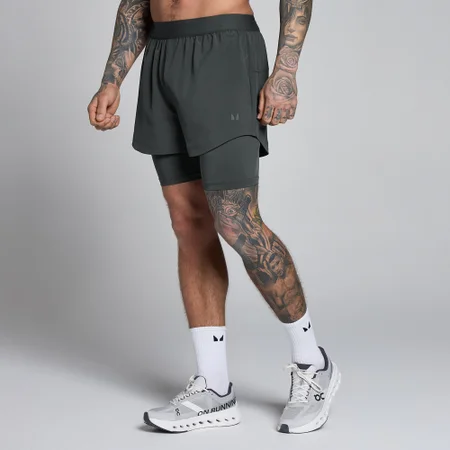 MP Men's Hybrid 5" 2-in-1 Shorts - Washed Black