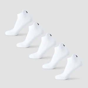 MP Unisex Trainer Socks (5 Pack) - White - Size UK 2-5