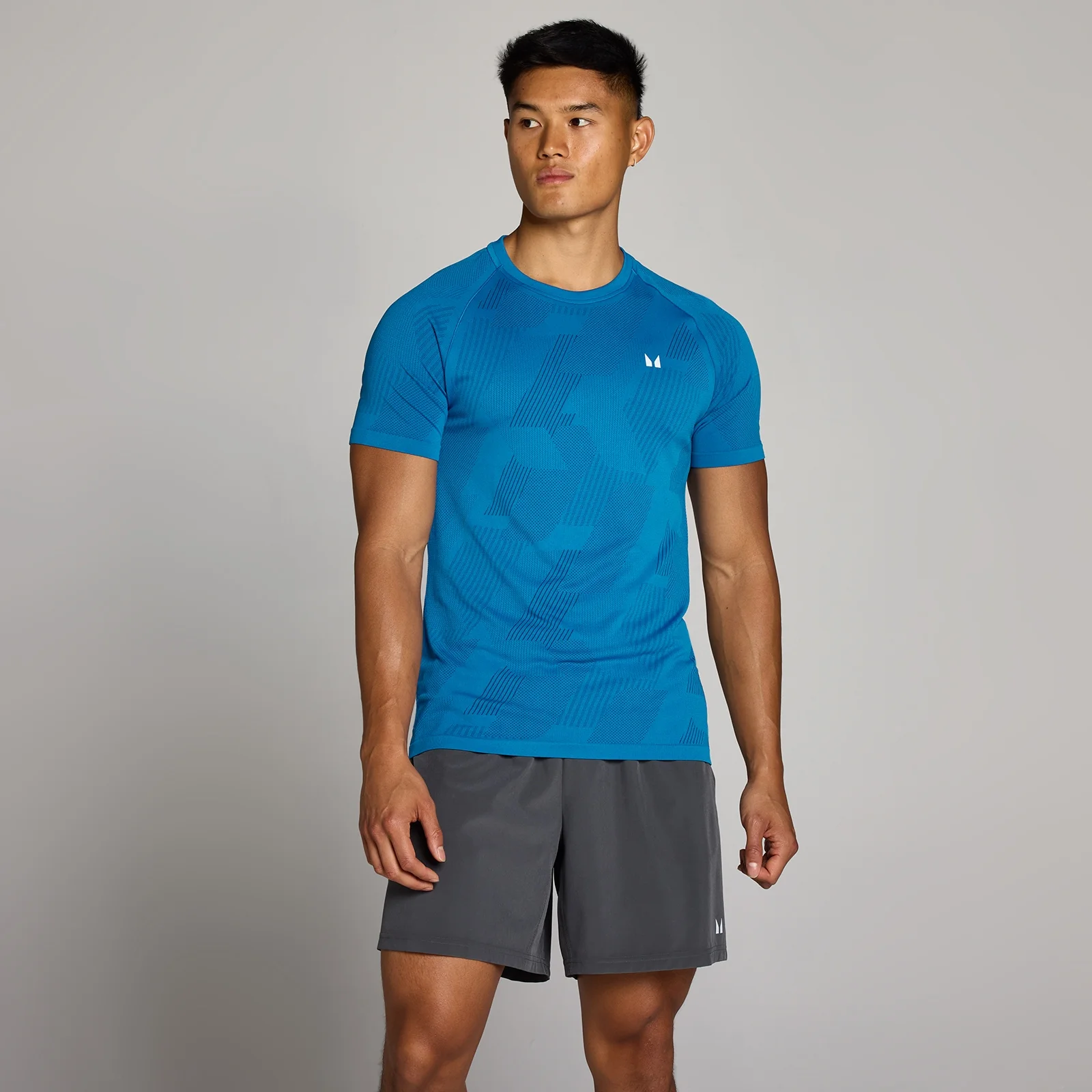 MP Men's Tempo Pillar Graphic Seamless T-Shirt - Track Blue - XS Image 1