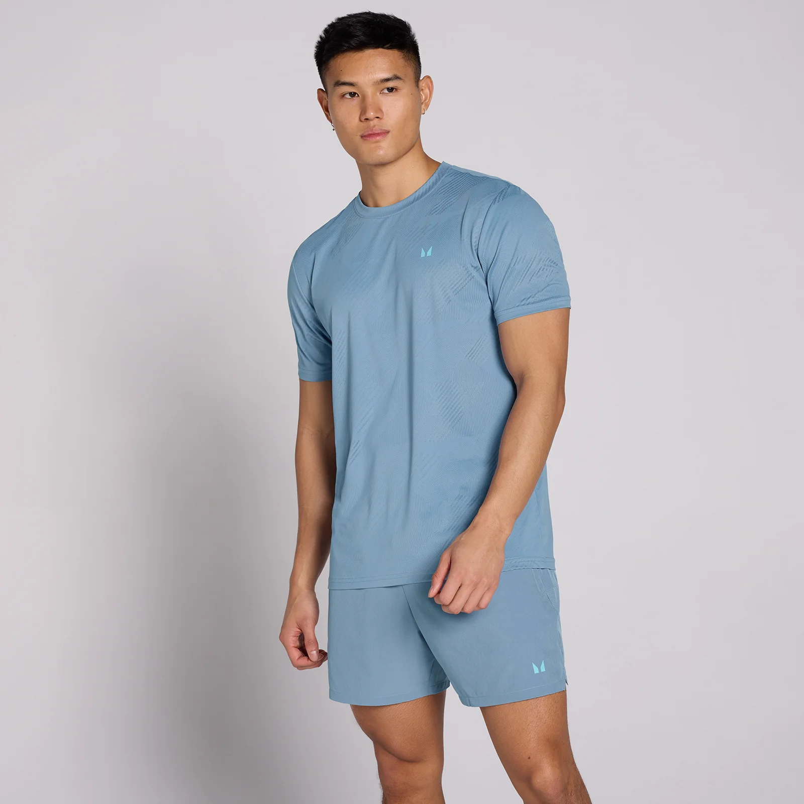 MP Men's Active Training Pillar Graphic T-Shirt - Fog Blue - S Image 1