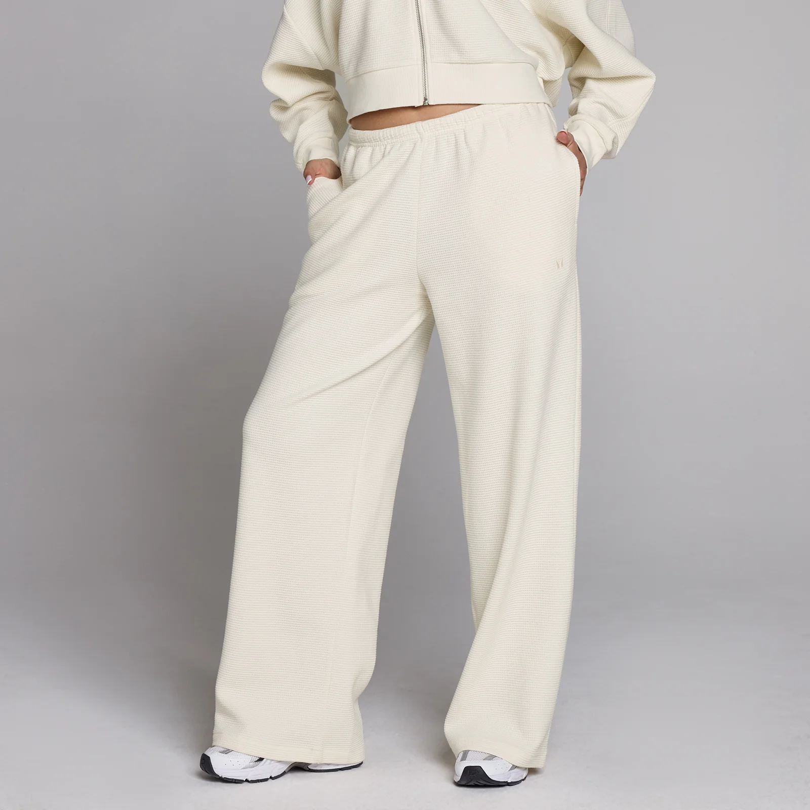 MP Women's Waffle Mid Rise Straight Leg Jogger - Ivory - XXL Image 1